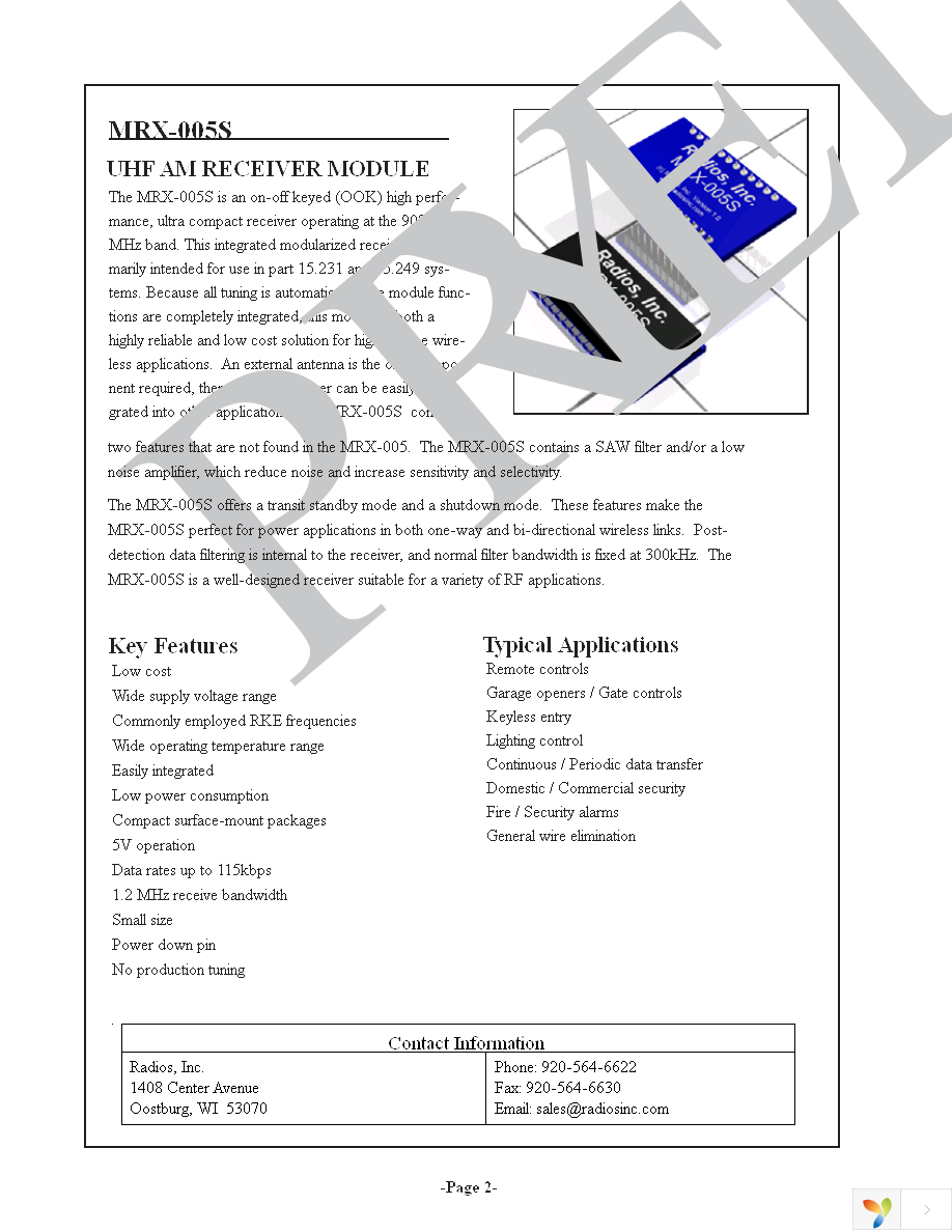 MRX-005SL-915DR-B Page 2