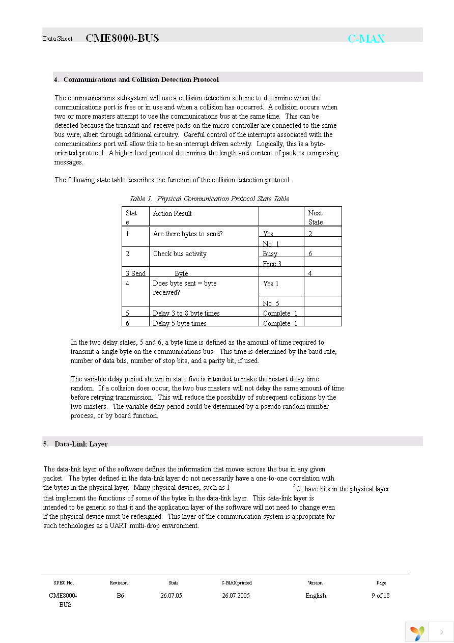 CME8000-BUS-LP-01 Page 9