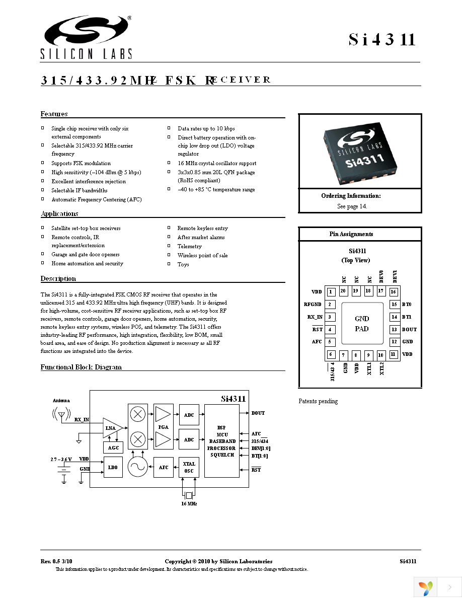 SI4311-B10-GM Page 1