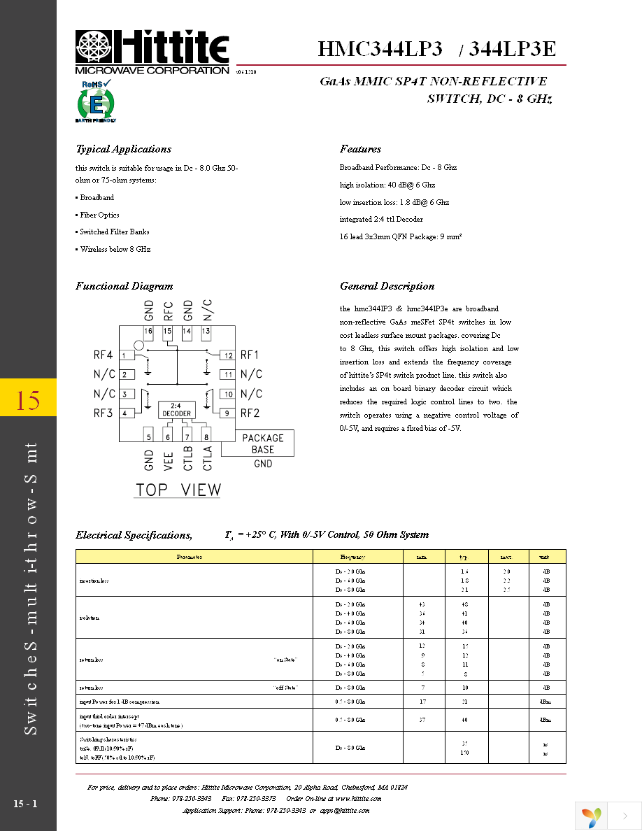 HMC344LP3E Page 3