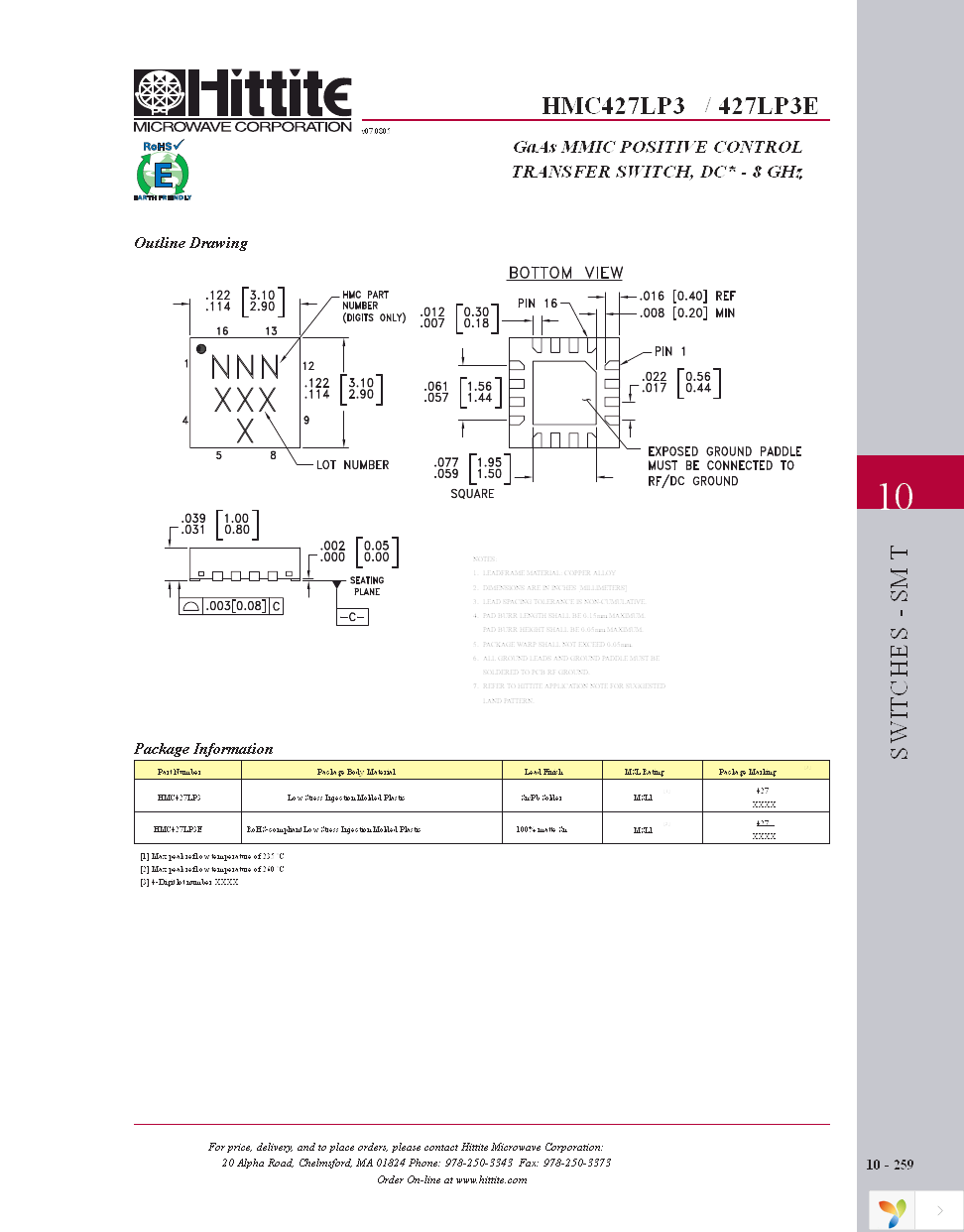 HMC427LP3E Page 6