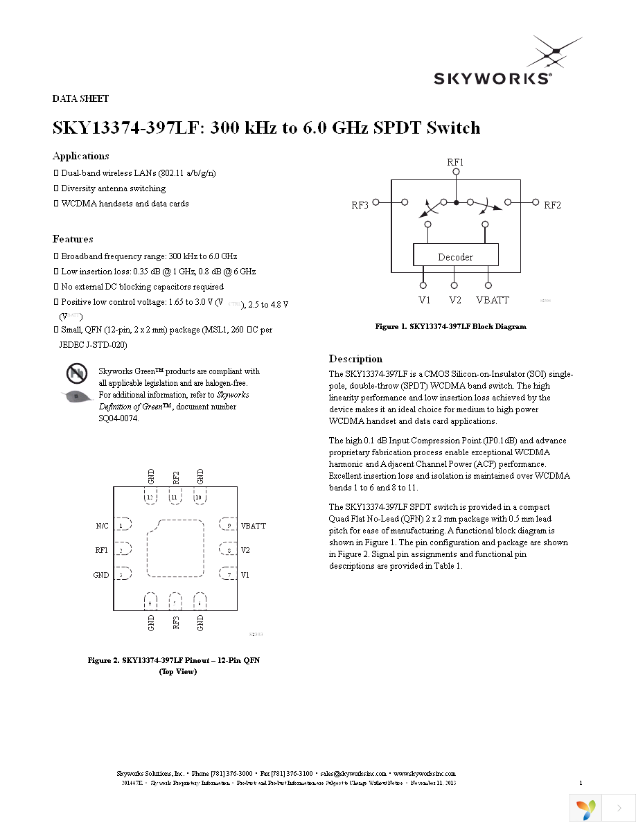 SKY13374-397LF Page 1