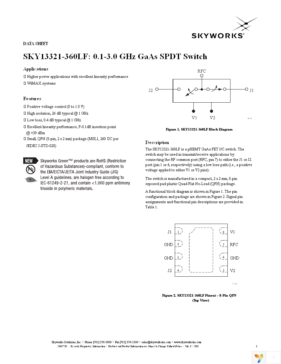 SKY13321-360LF Page 1