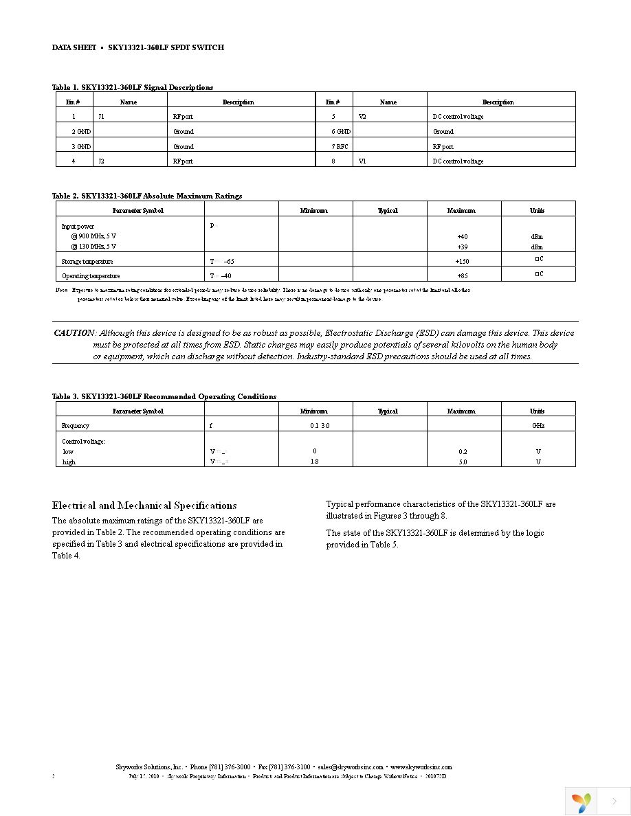 SKY13321-360LF Page 2