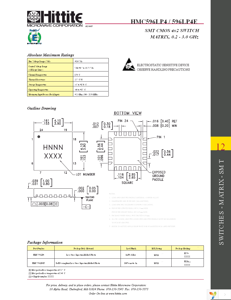 HMC596LP4E Page 8