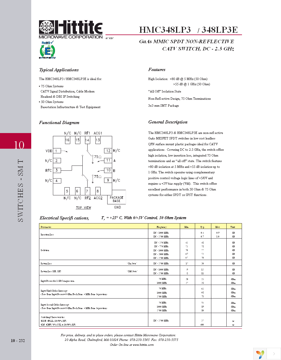 HMC348LP3E Page 3