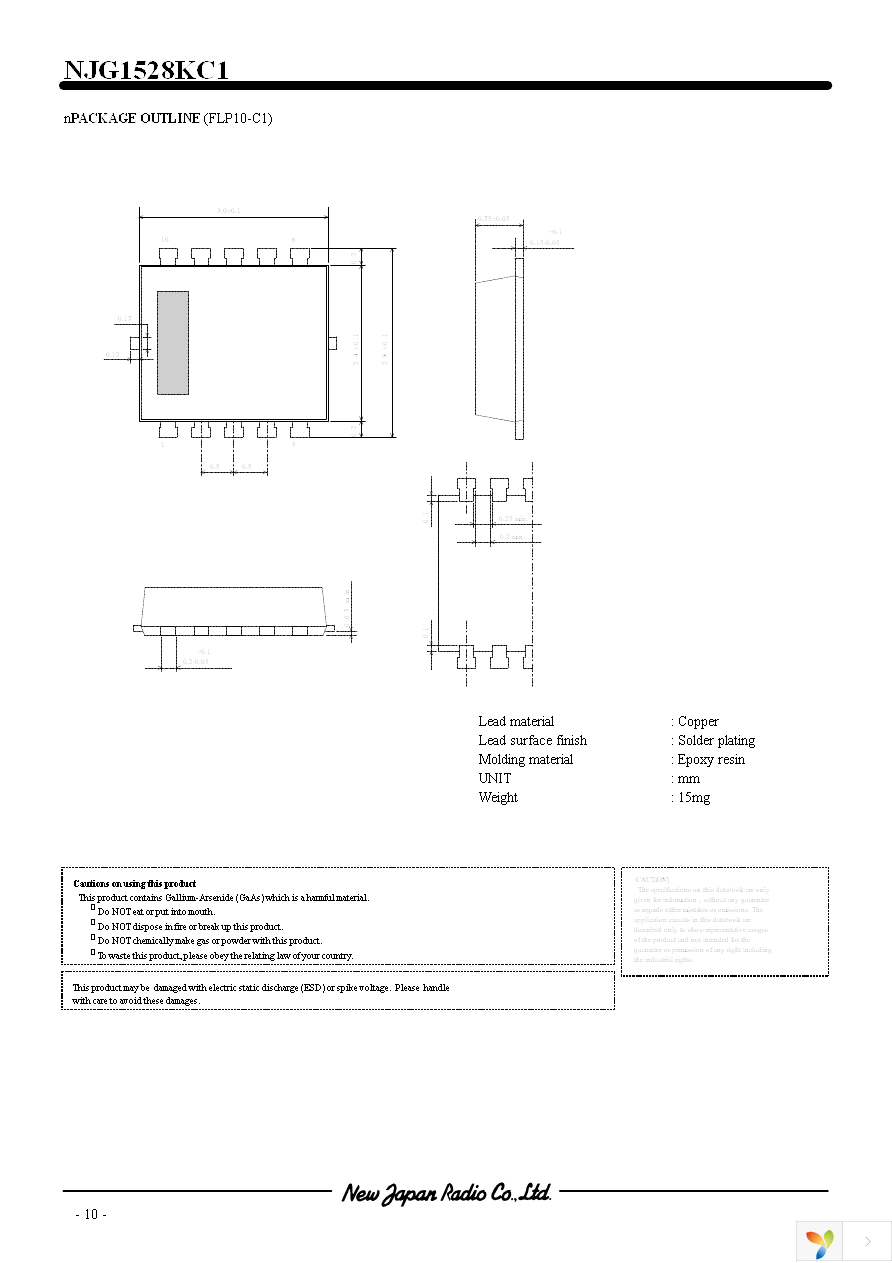 NJG1528KC1-TE3 Page 10