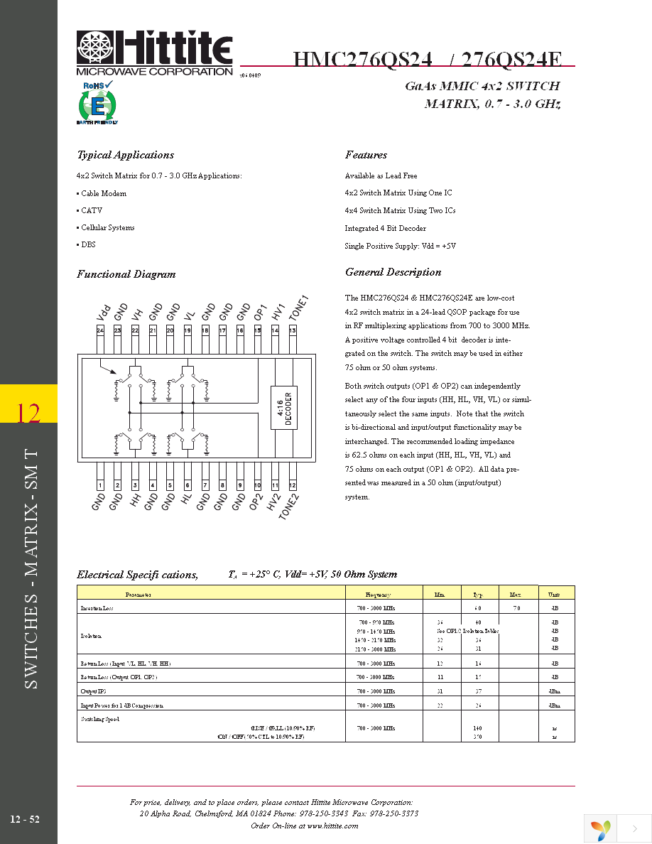 HMC276QS24E Page 3