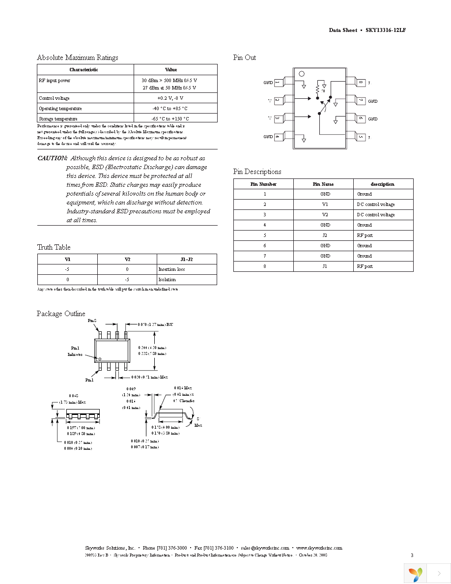 SKY13316-12LF Page 3