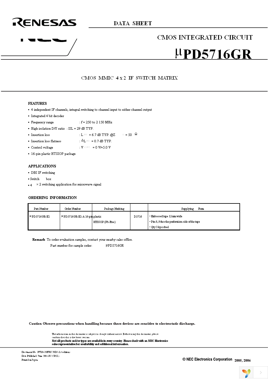 UPD5716GR-E1-A Page 3