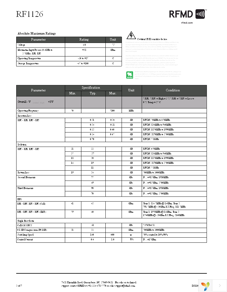 RF1126TR7 Page 2