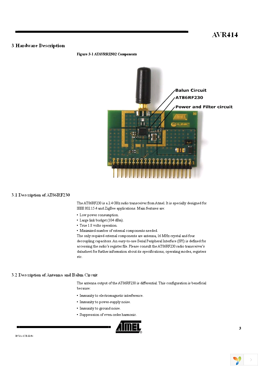 ATMEGA64RZAPV-10MU Page 3