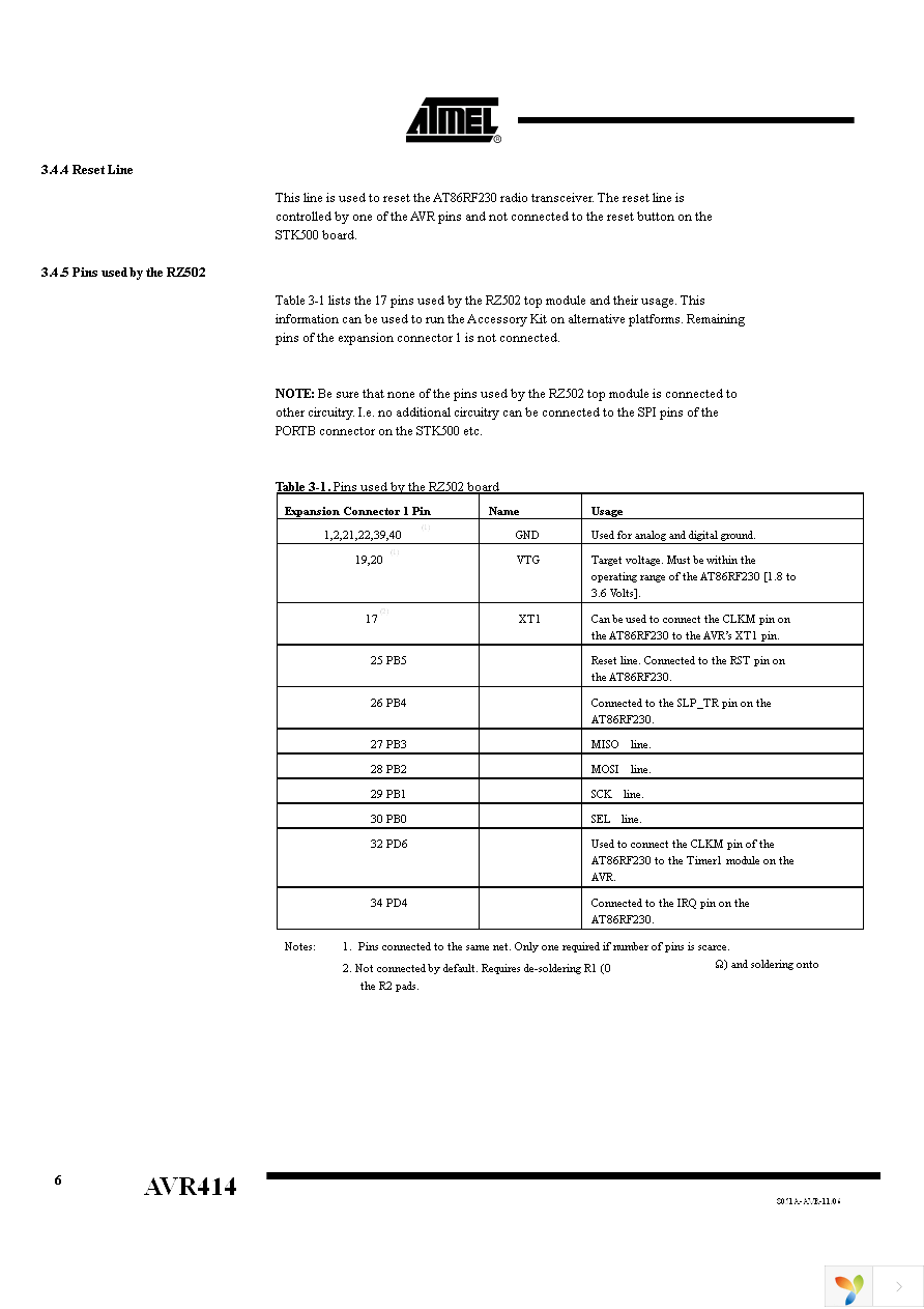 ATMEGA64RZAPV-10MU Page 6