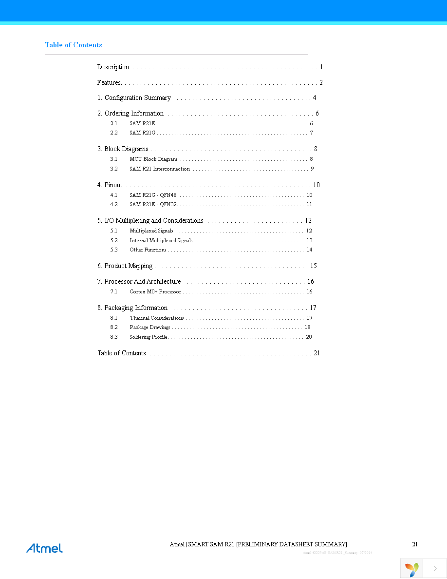 ATSAMR21G16A-MU Page 21