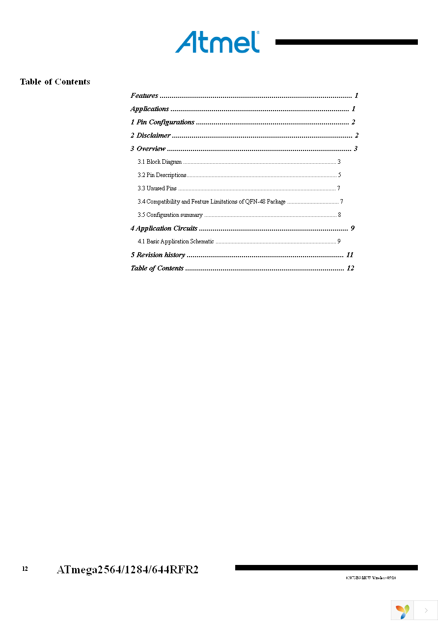 ATMEGA1284RFR2-ZUR Page 12