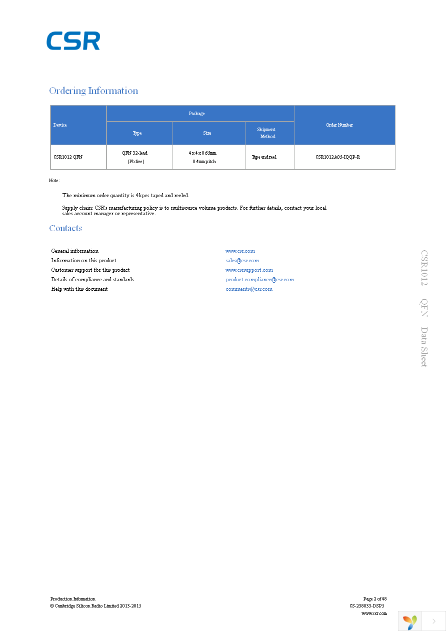 CSR1012A05-IQQP-R Page 2