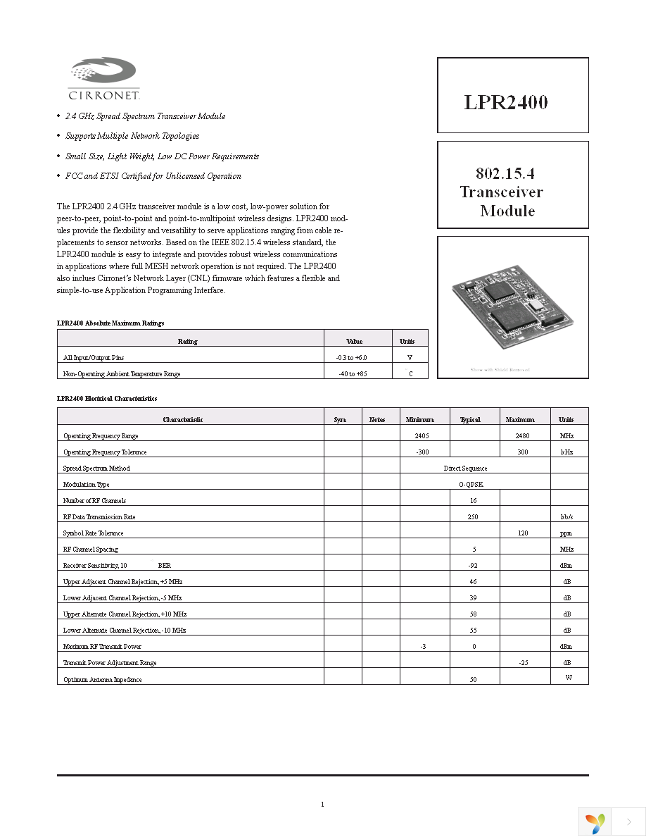 LPR2400 Page 1