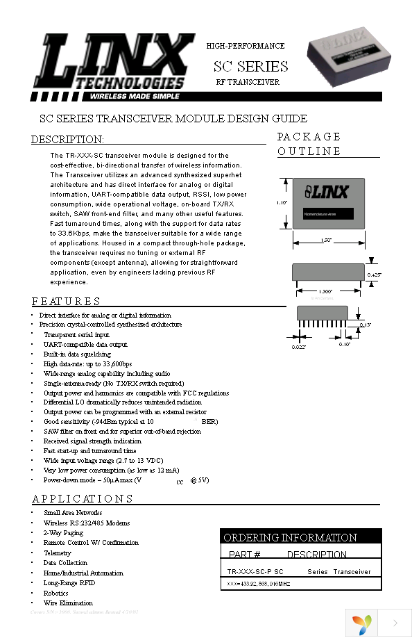 TR-916-SC-P Page 1