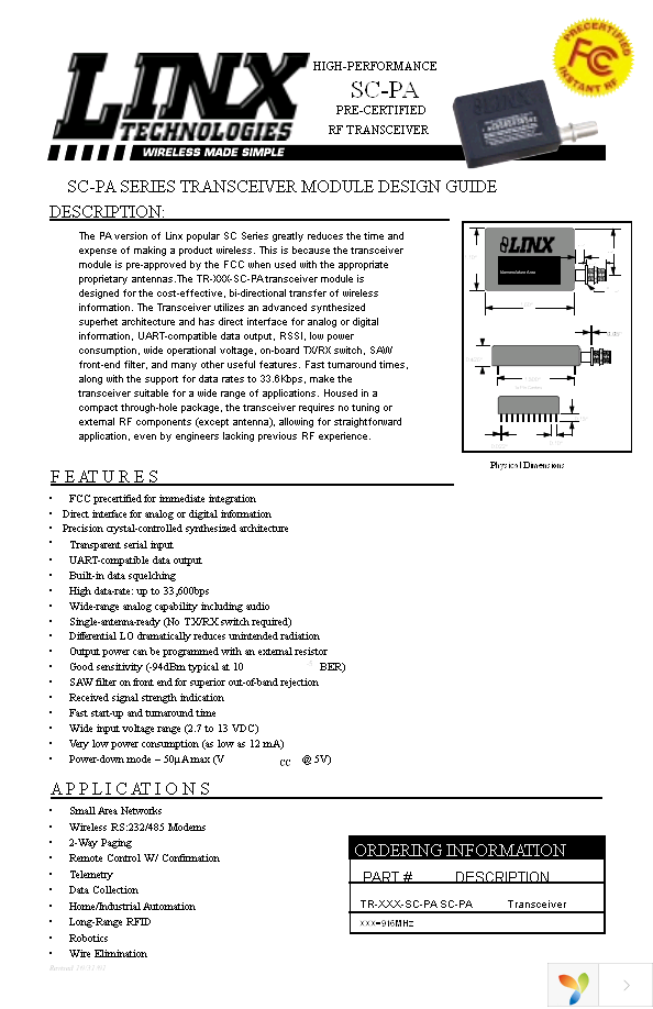 TR-916-SC-PA Page 1