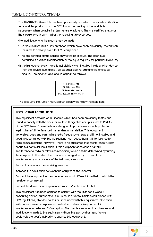 TR-916-SC-PA Page 14