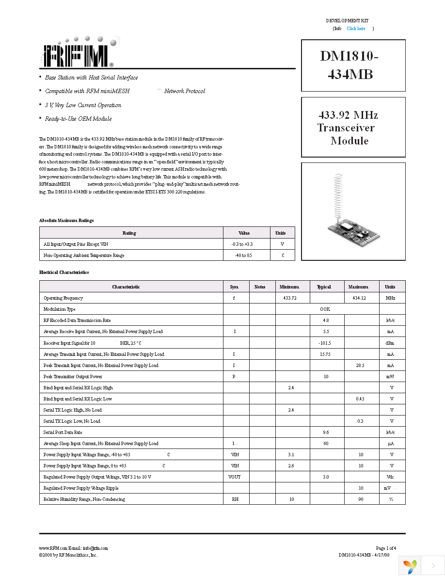 DM1810-434MB Page 1