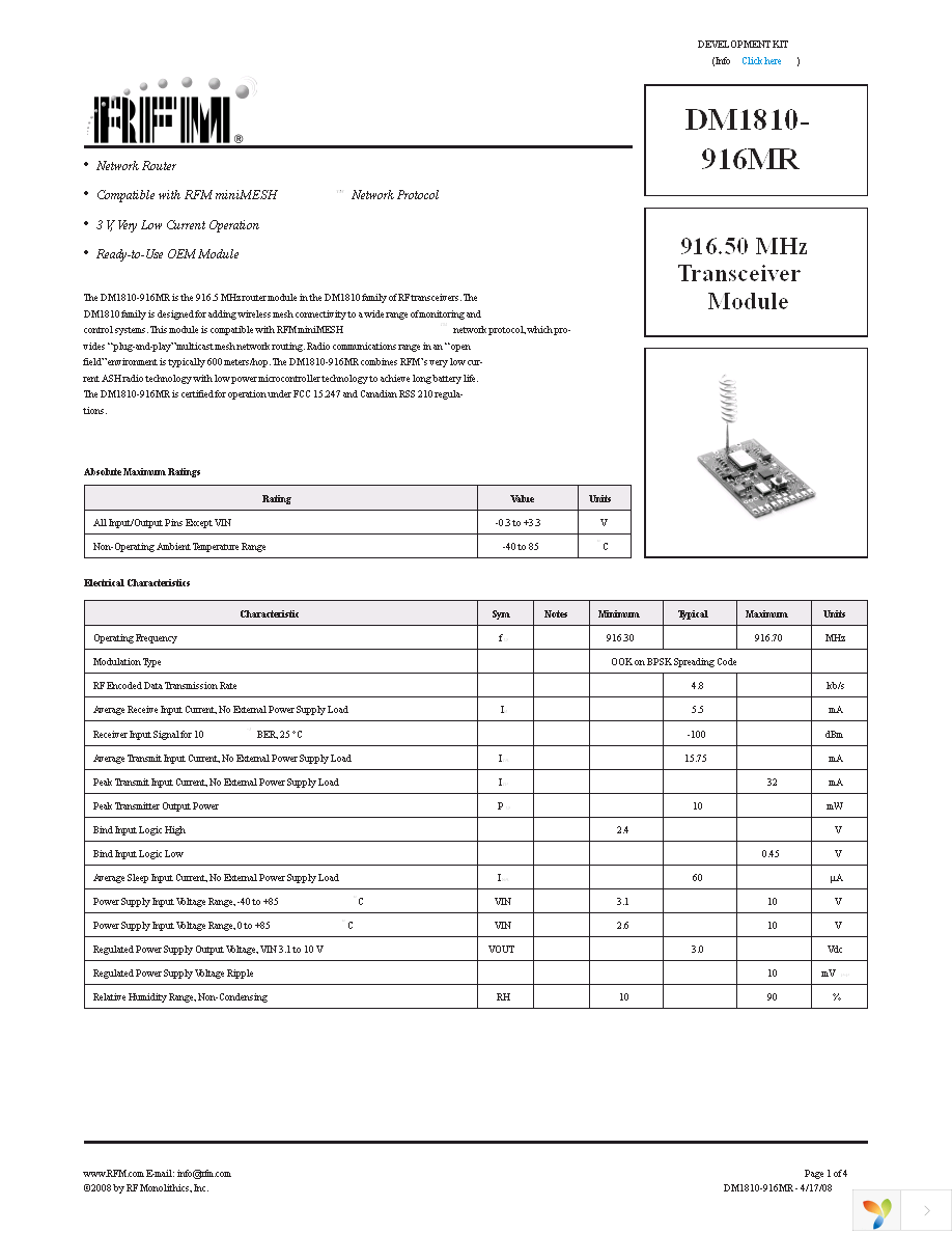 DM1810-916MR Page 1