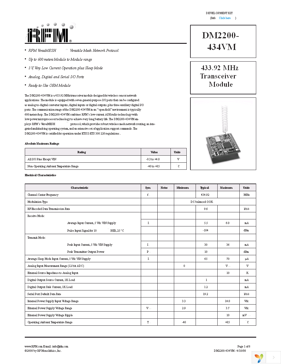 DM2200-434VM Page 1