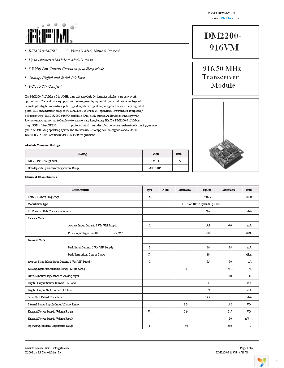 DM2200-916VM Page 1