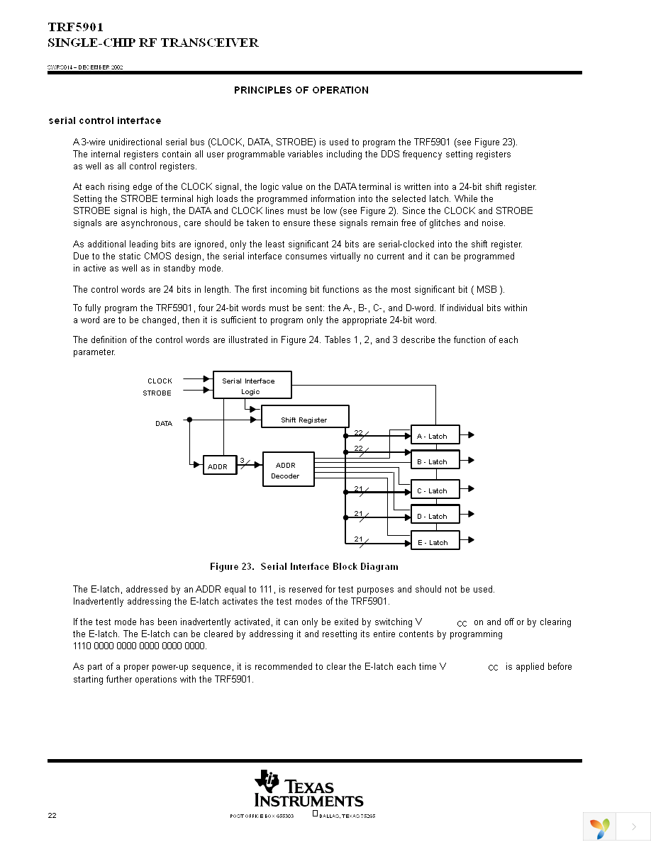 TRF5901PTR Page 22