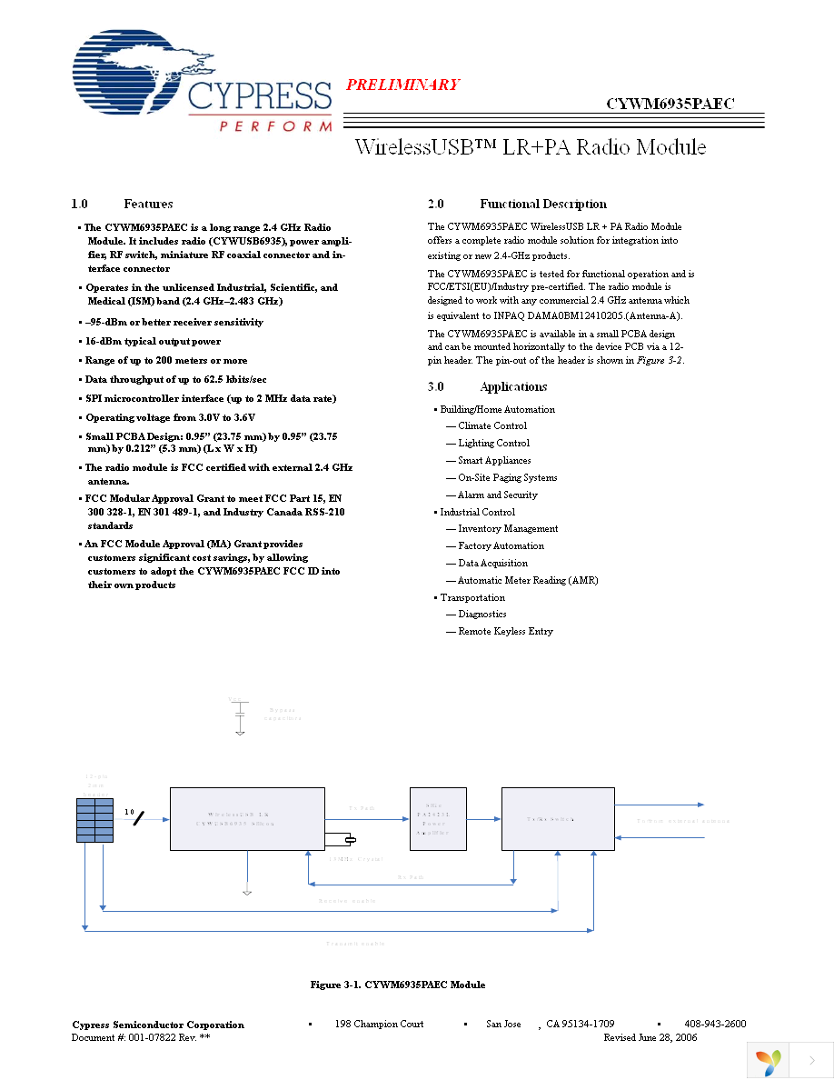 CYWM6935PAEC Page 1