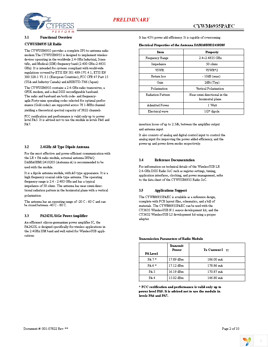 CYWM6935PAEC Page 2