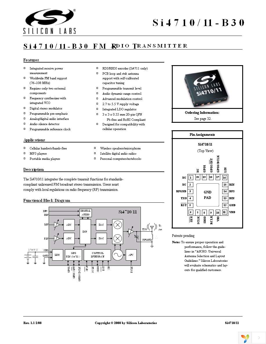 SI4710-B30-GM Page 1