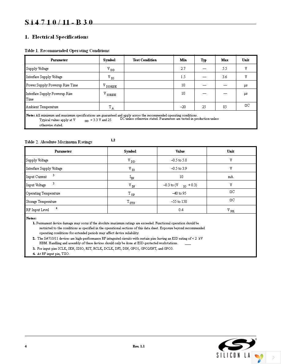 SI4710-B30-GM Page 4