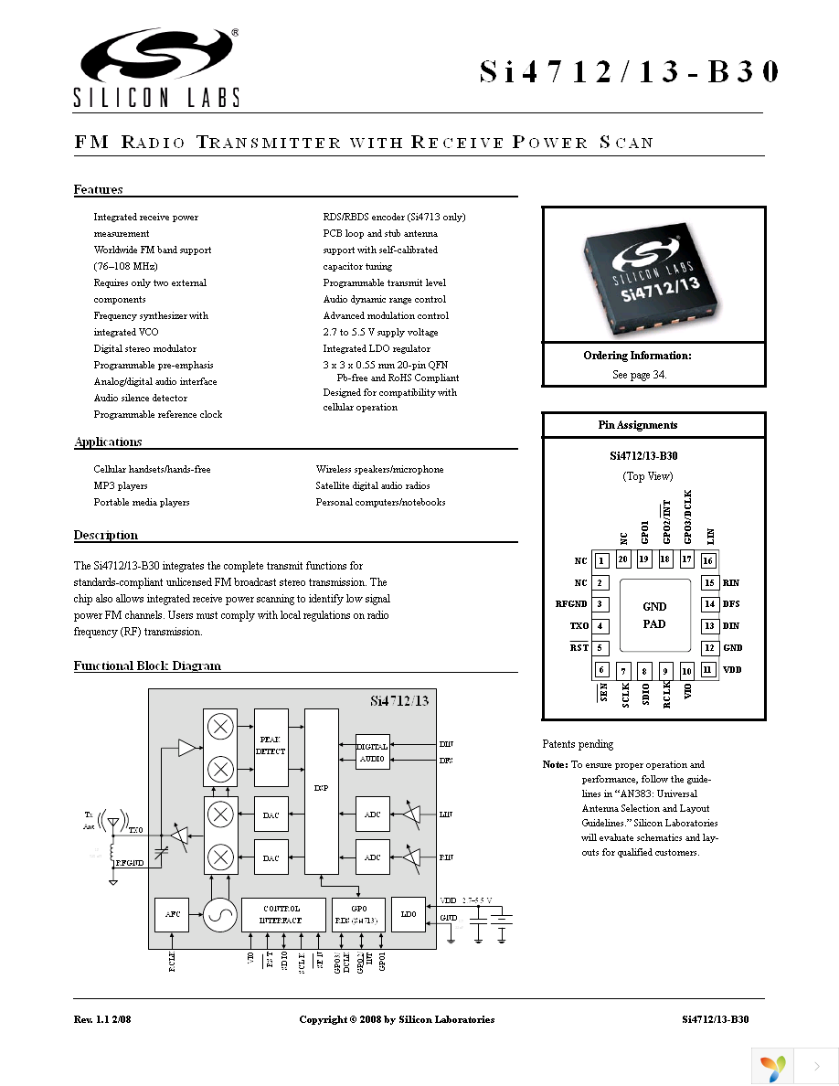 SI4713-B30-GM Page 1