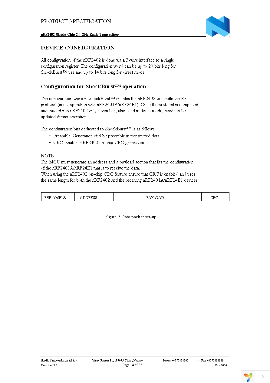 NRF2402G-REEL7 Page 14