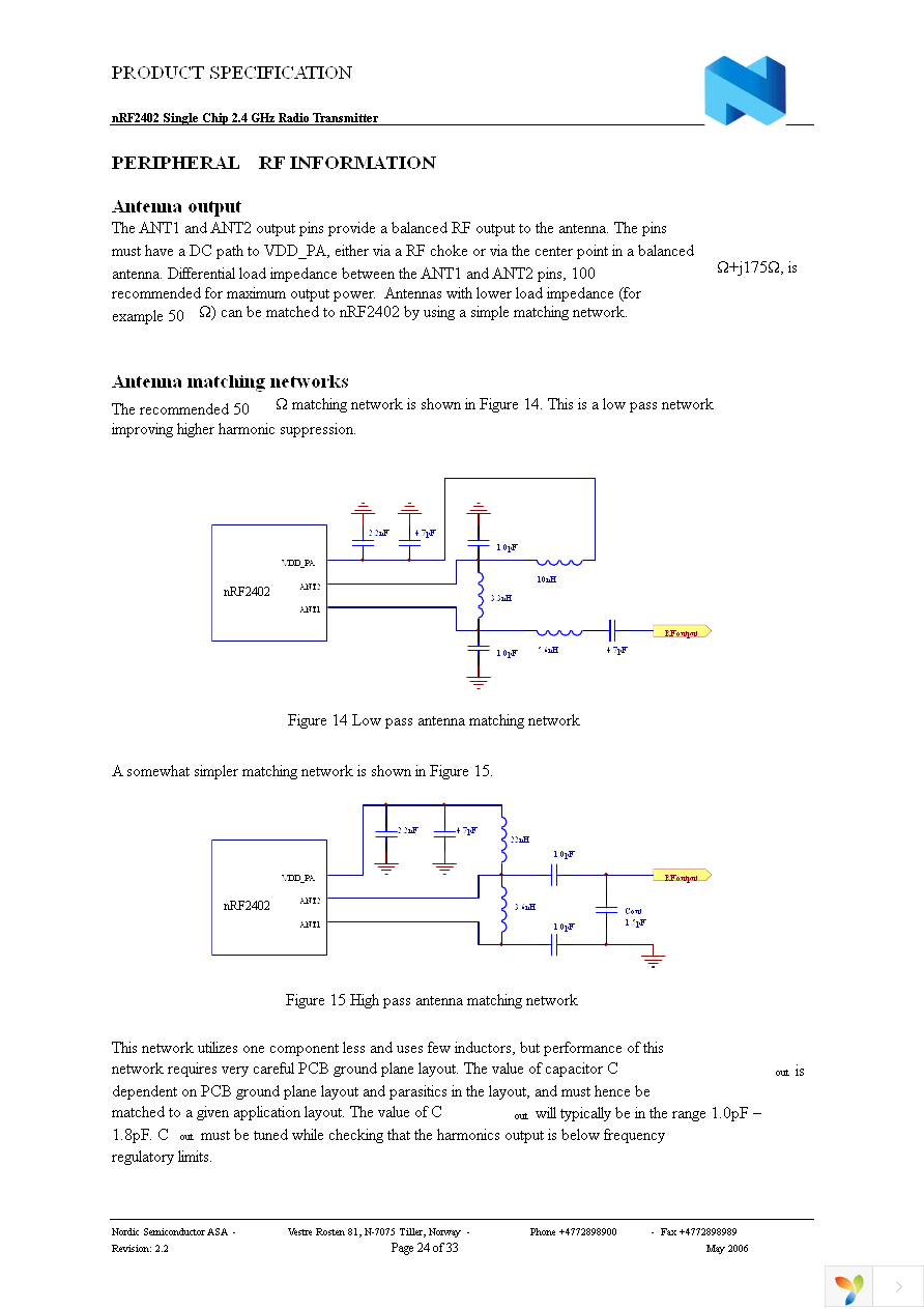 NRF2402G-REEL7 Page 24