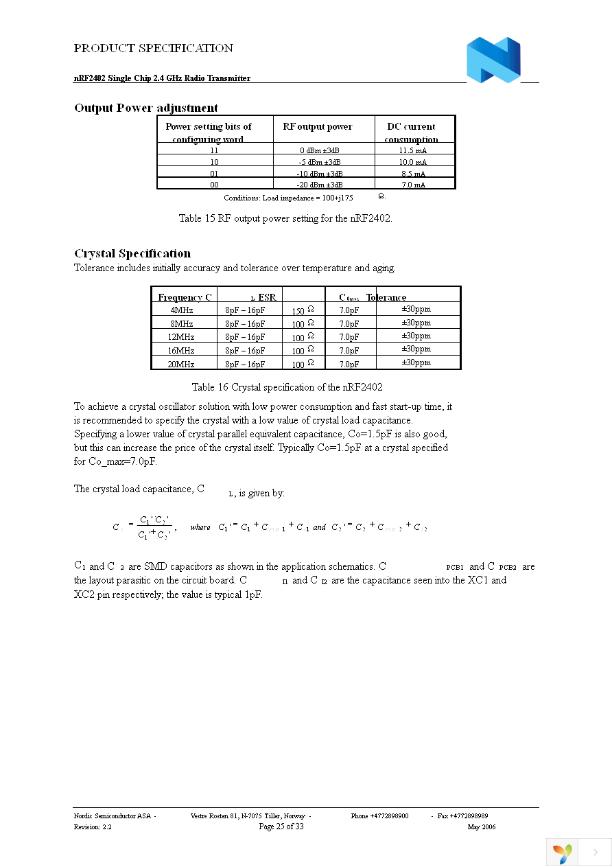 NRF2402G-REEL7 Page 25