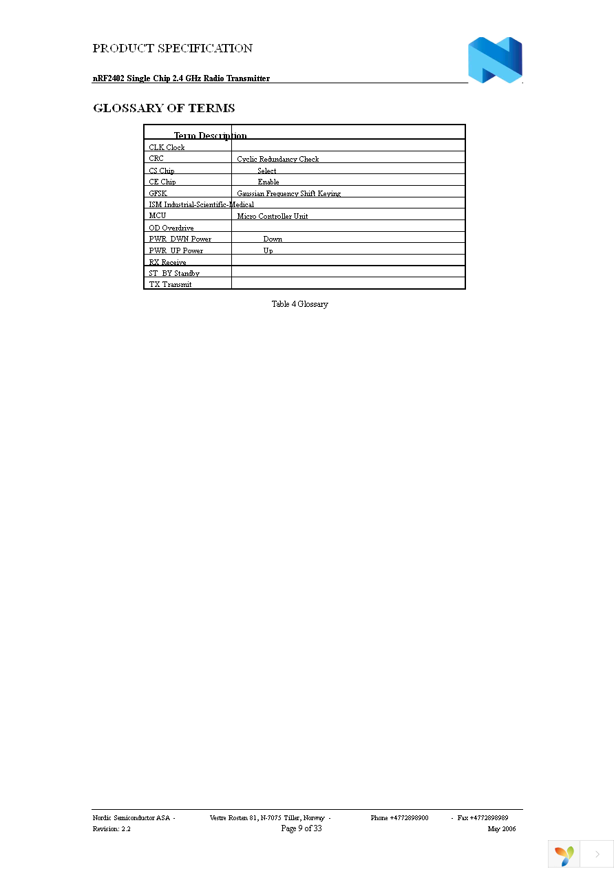 NRF2402G-REEL7 Page 9