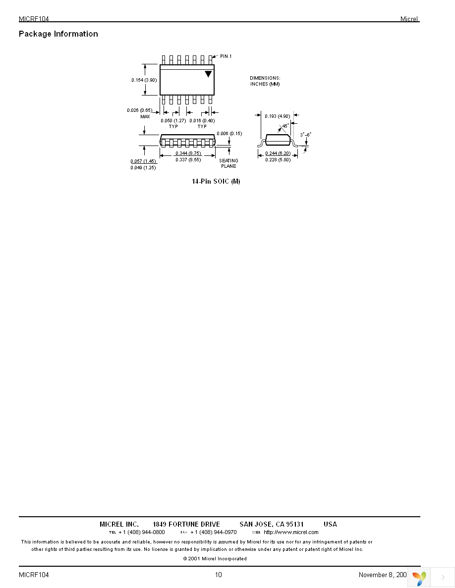 MICRF104BM Page 10