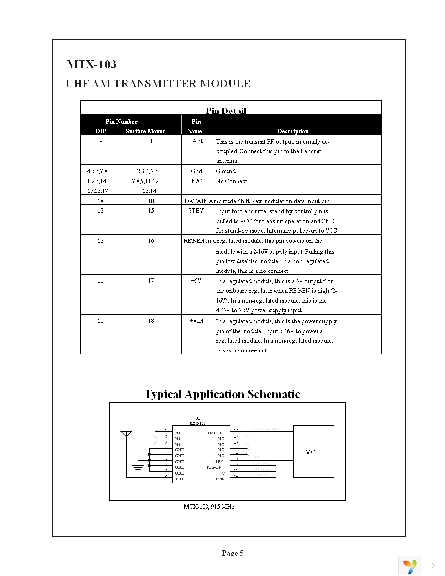 MTX-103-915DR-B Page 5