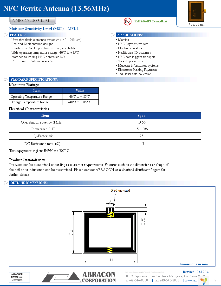 ANFCA-4030-A01 Page 1