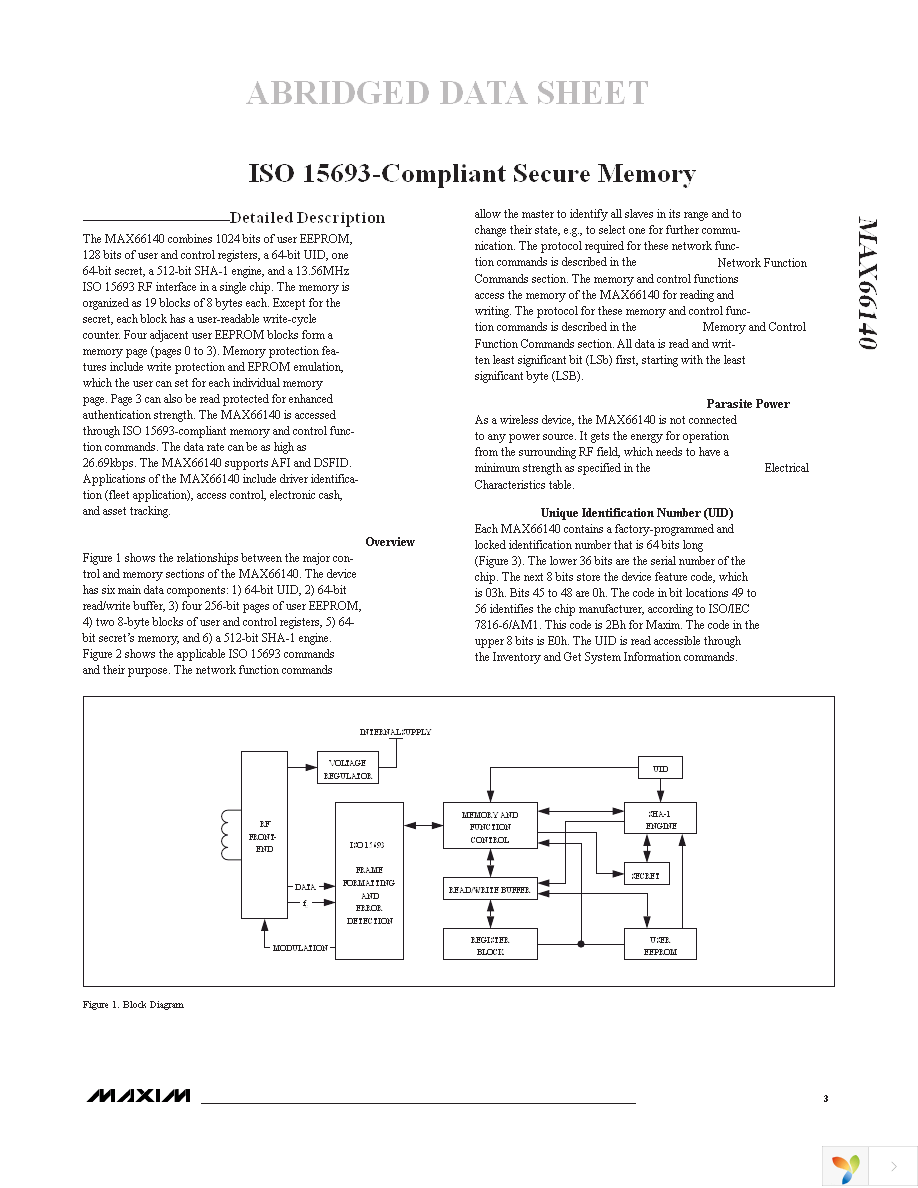 MAX66140K-000AA+ Page 3