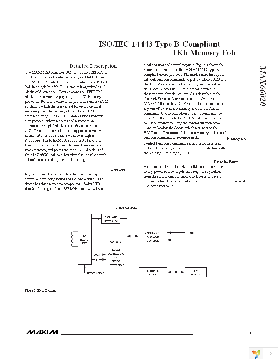 MAX66020K-000AA+ Page 3