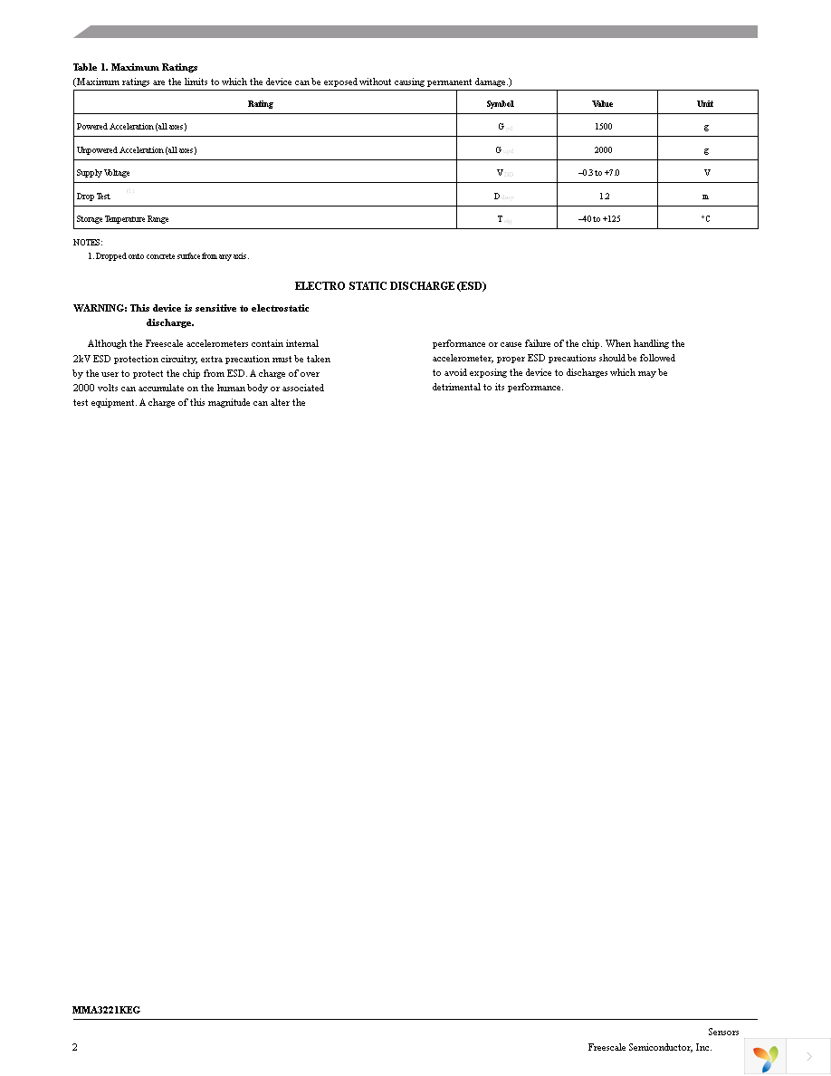 MMA3221KEGR2 Page 2