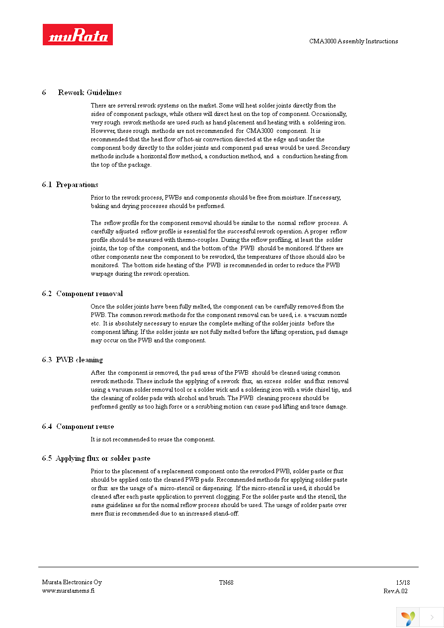 CMA3000-A01-1 Page 15