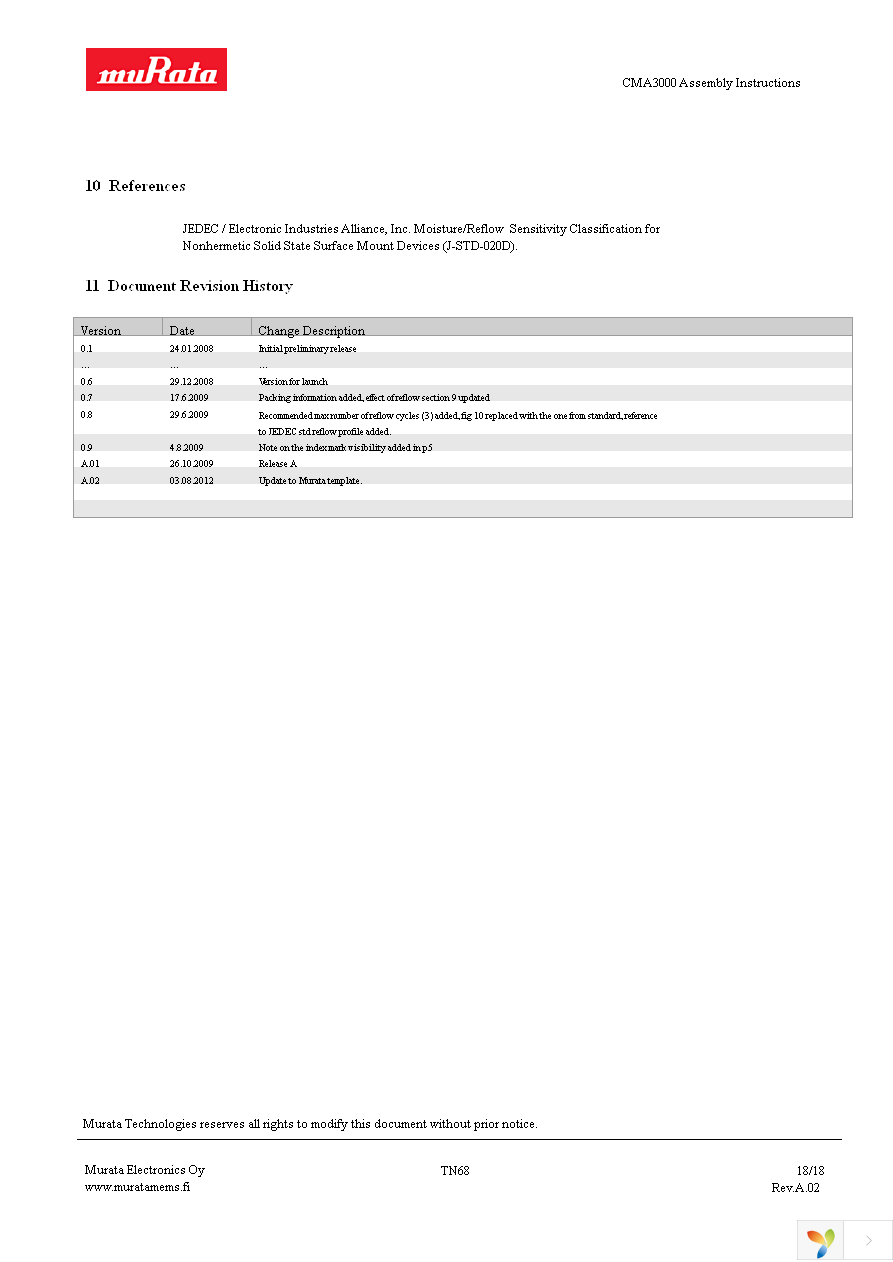 CMA3000-A01-1 Page 18