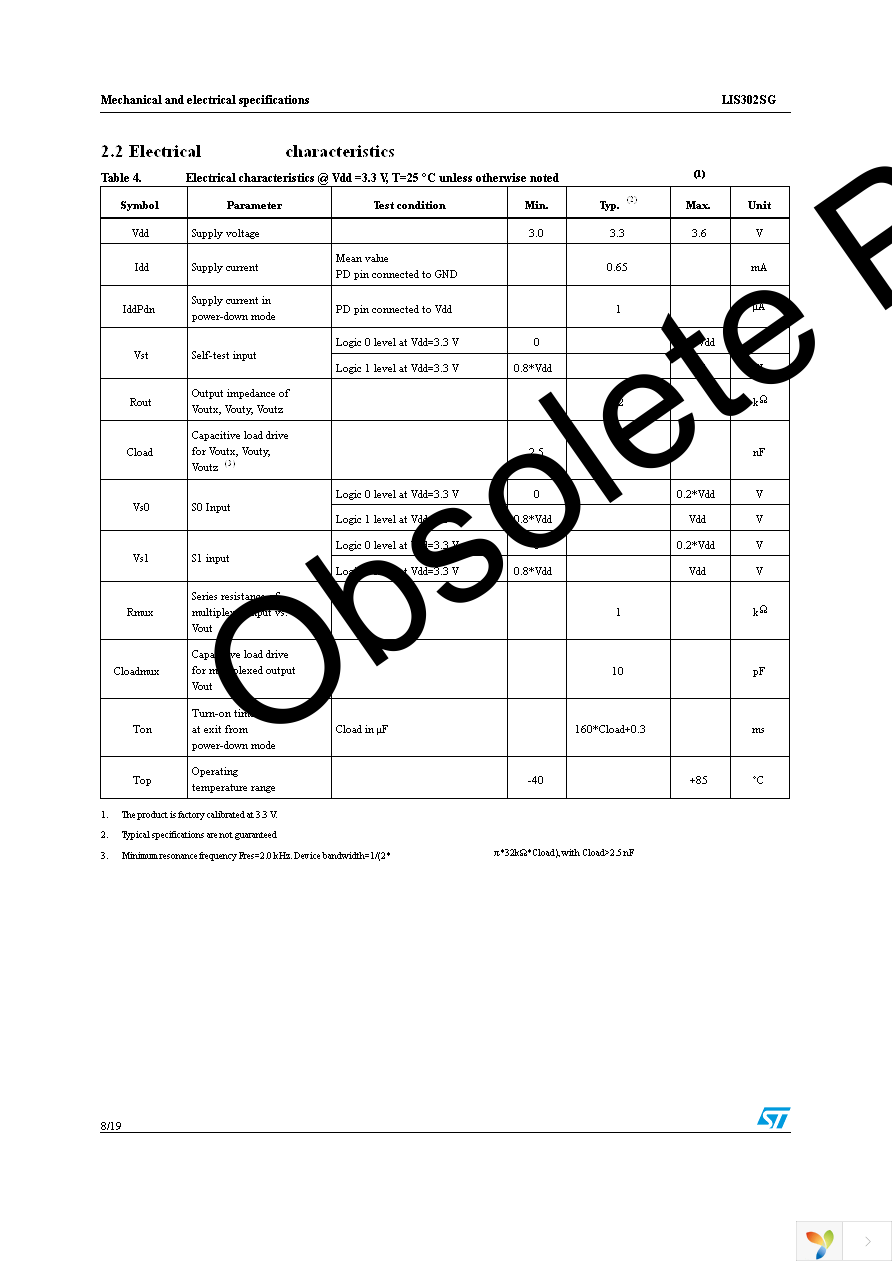 LIS302SG Page 8