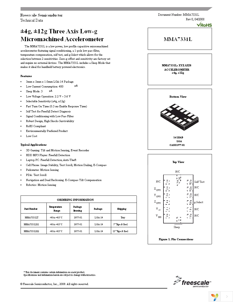 MMA7331LT Page 1