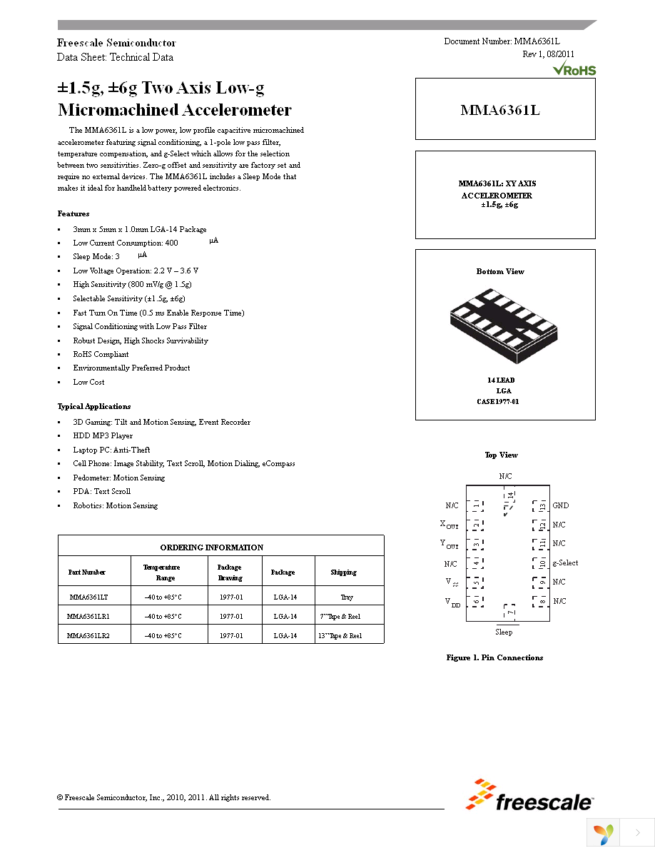 MMA6361LR2 Page 1
