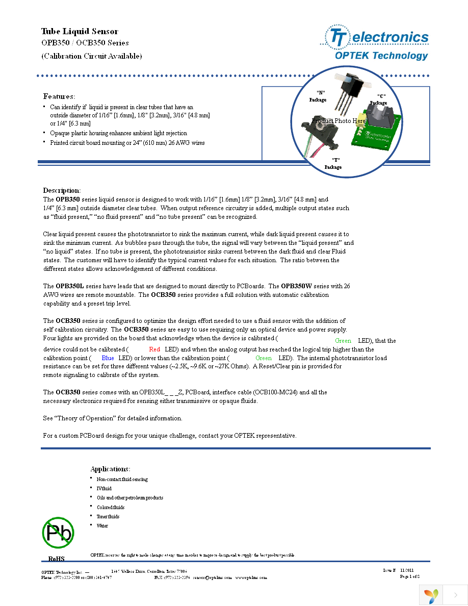 OPB350W125Z Page 1